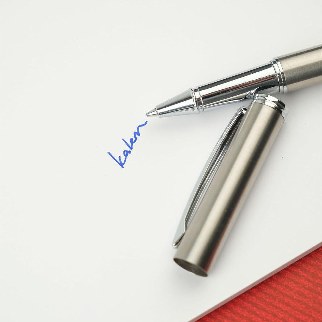 Scrikss 64 Series Rollerball Pen | Matt Chrome