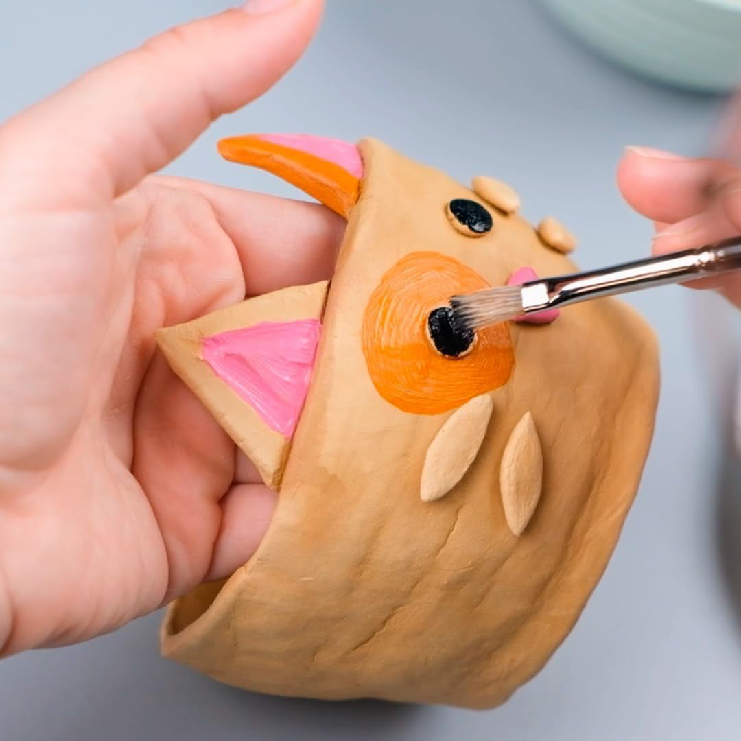 Jovi European Air-Dry Modeling Sand Ochre Clay 3 Packets - Each Pack of 250 Grams for Sculpting Pottery Art & Craft Handicraft Educational Purpose Fine Motor Skills