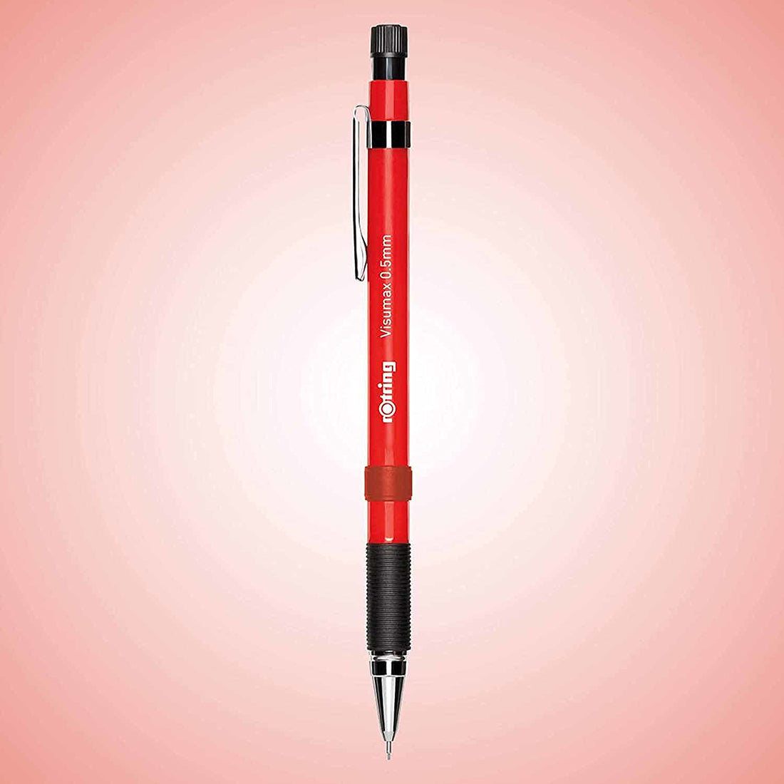 Rotring Visumax 0.5mm Mechanical Pencils, ABS Plastic Body, Lightweight, Concealed Twist Eraser at Top - Total 2 Pieces (Red & Green)