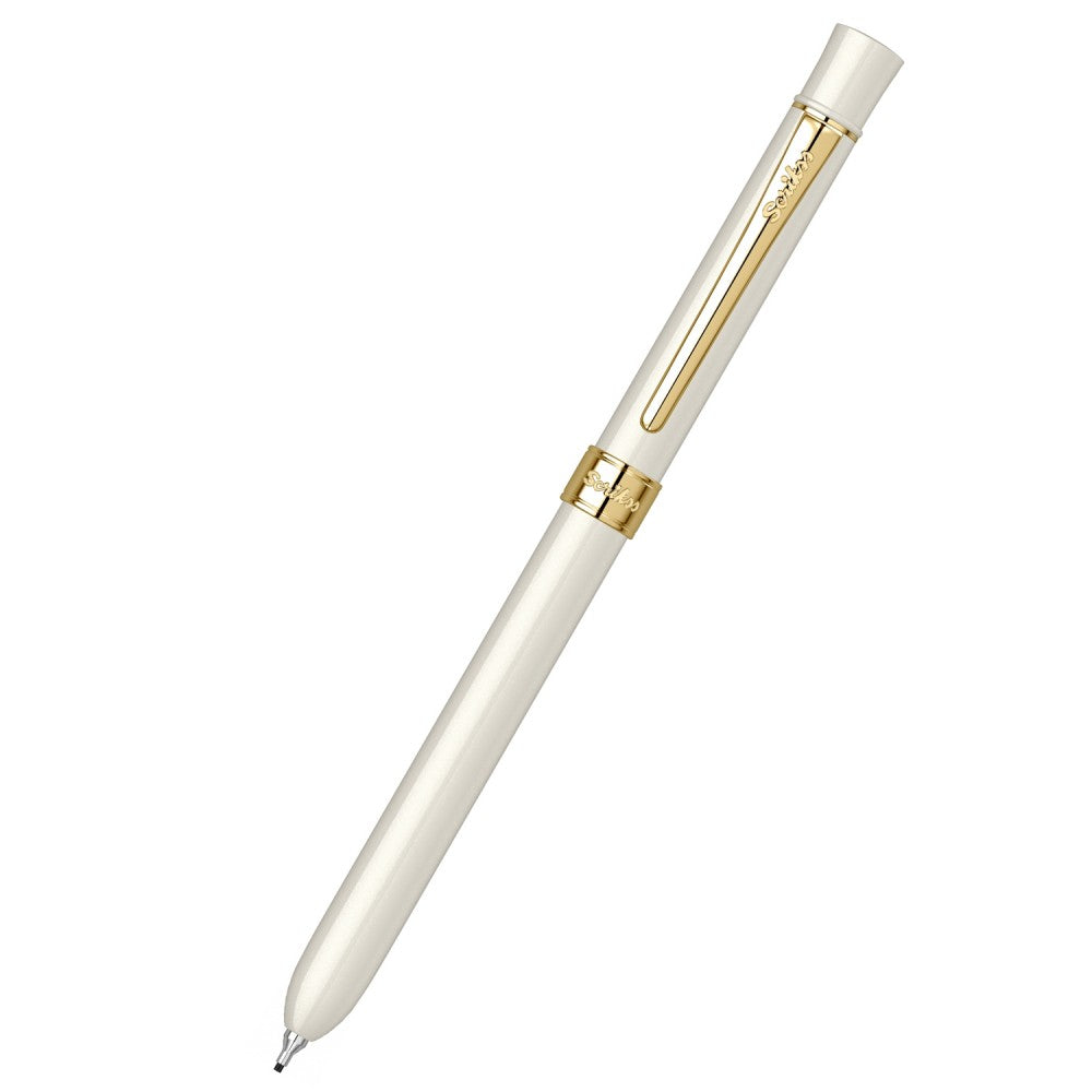 Scrikss | Trio 93 | Multi Function Pen | Ivory Gold-GT