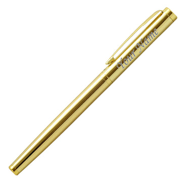 Acuity Roller Gel Pen - Metal Body with Glossy Gold Finish - Comes with a Pen Pouch - Ink Colour Blue - 40003