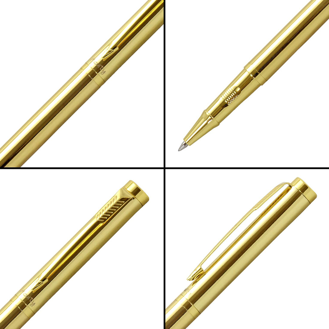 Acuity Roller Gel Pen - Metal Body with Glossy Gold Finish - Comes with a Pen Pouch - Ink Colour Blue - 40003