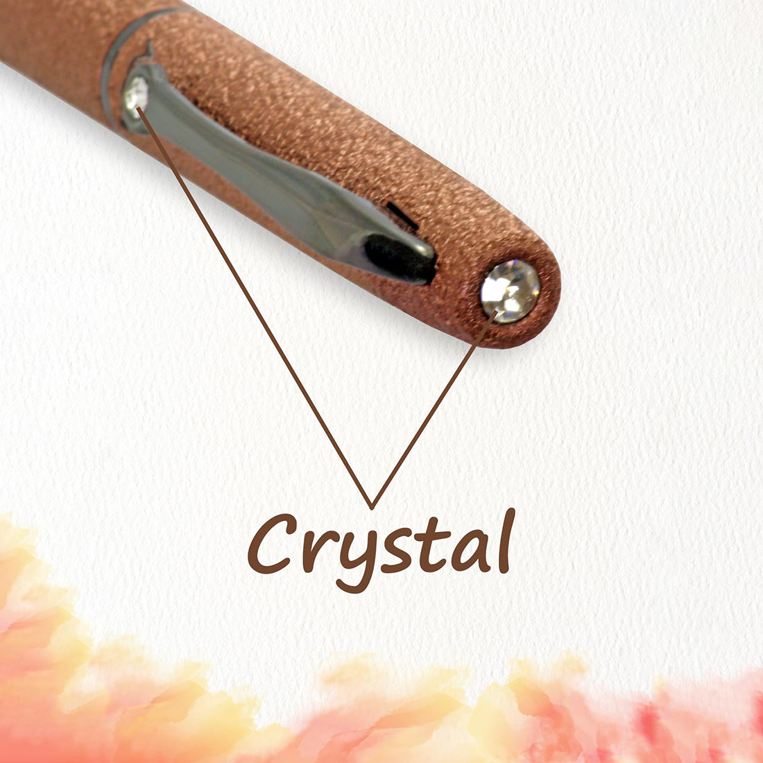Acuity Roller Gel Pen - Metal Body with Fine Textured Bronze Finish - Comes with a Pen Pouch - Ink Colour Blue - 40005