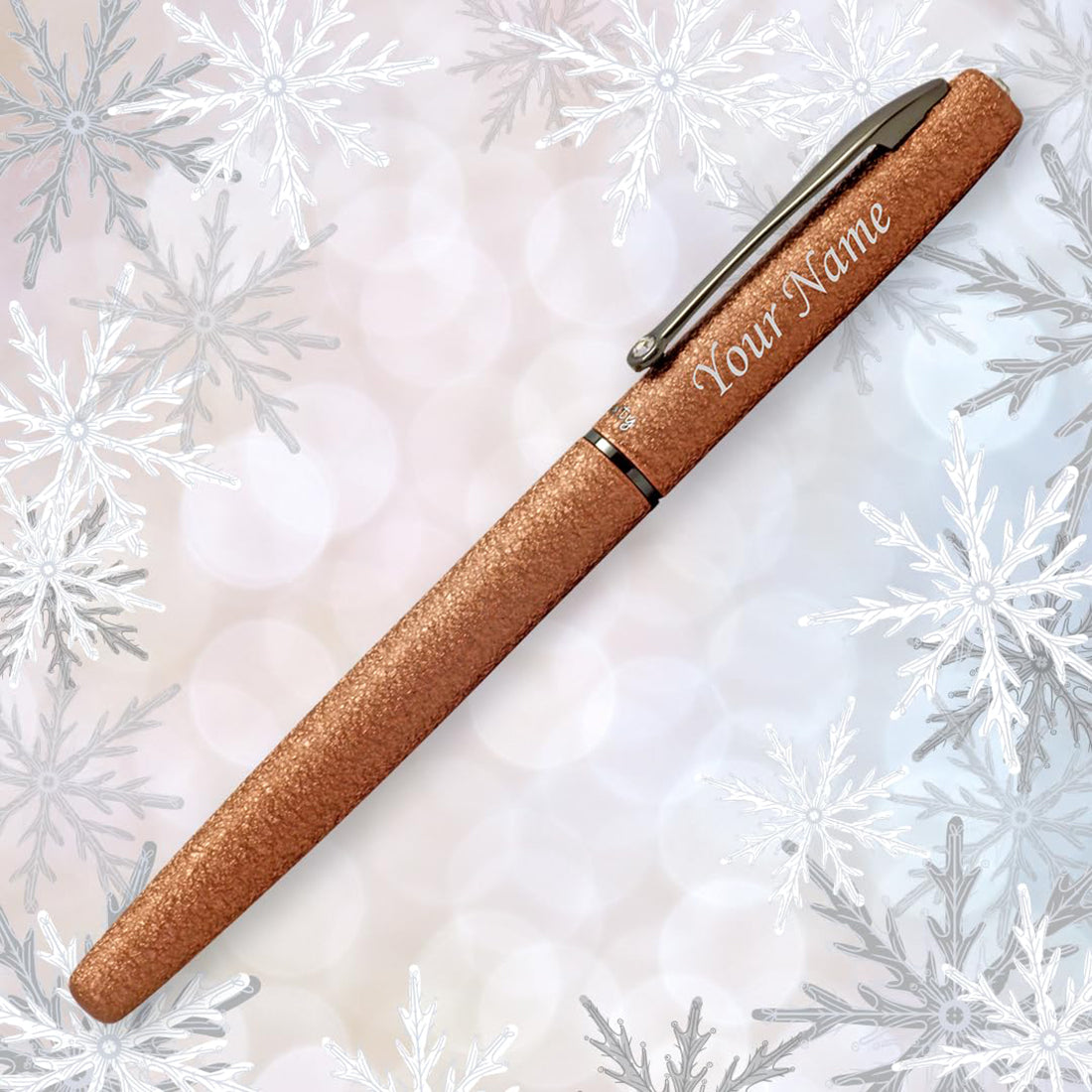 Acuity Roller Gel Pen - Metal Body with Fine Textured Bronze Finish - Comes with a Pen Pouch - Ink Colour Blue - 40005