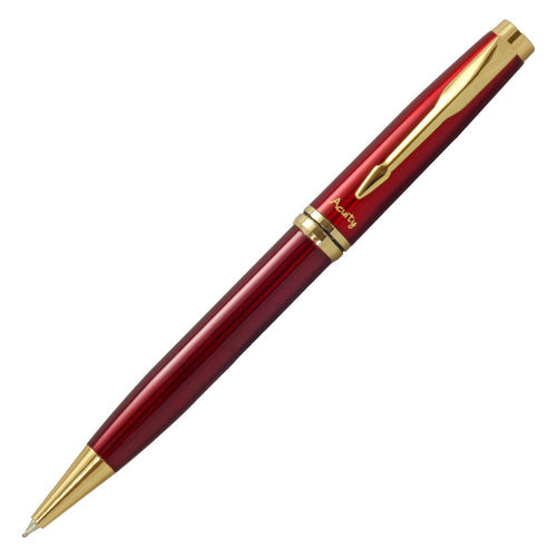 Acuity Ball Point Pen - Metal Body with Glossy Red Finish And Gold Clip - Comes with a Pen Pouch - Ink Colour Blue - 40006