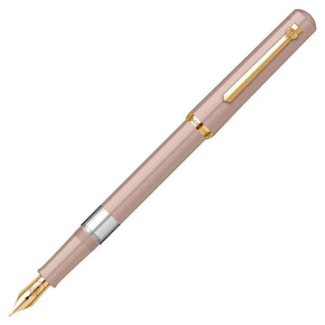 Scrikss | 419 Legendary | Fountain Ink Pen | Medium Nib | Gold Plated | Glossy Cream Barrel - penpencilink