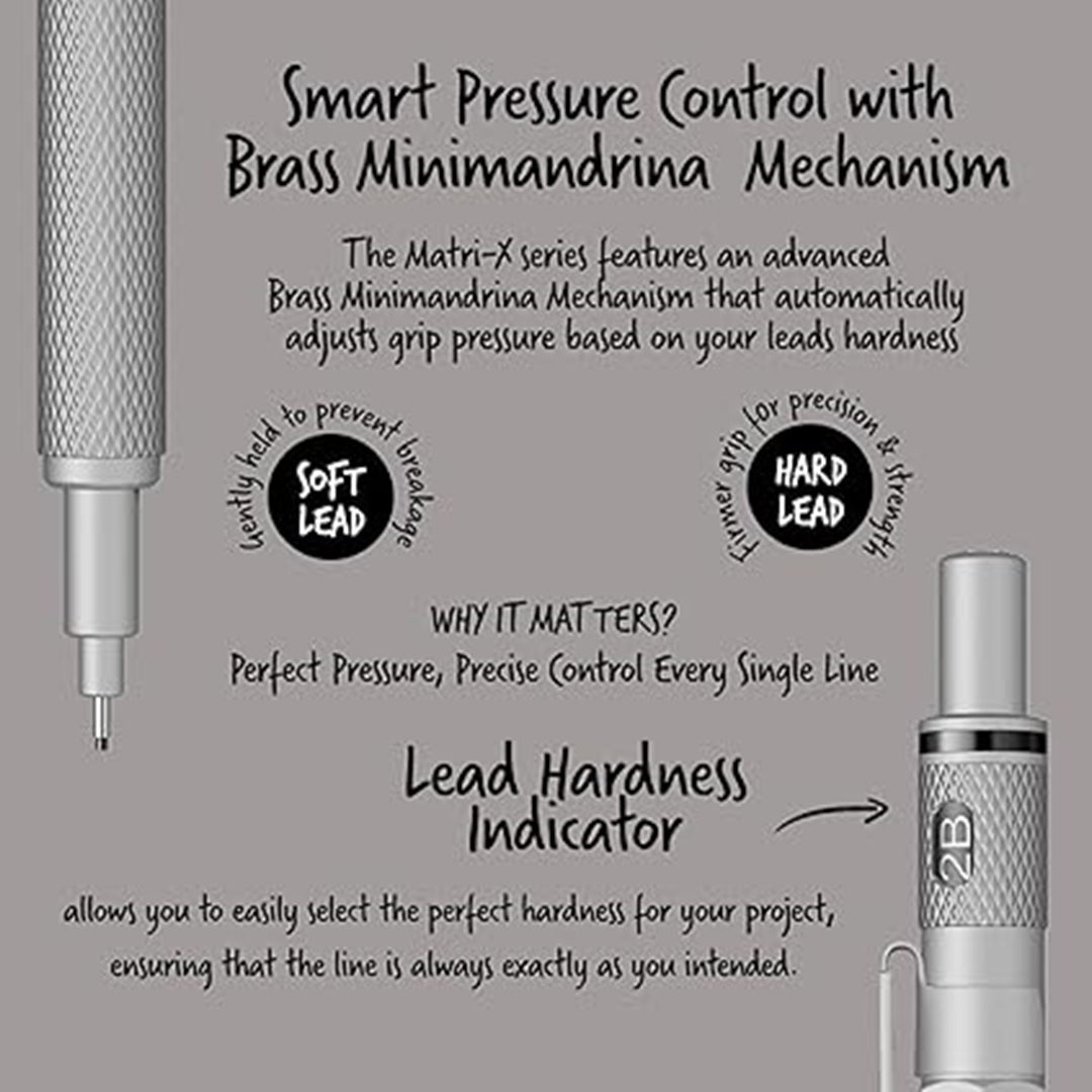 Scrikss | Matri-X | Mechanical Pencil | Light Grey-0.5mm