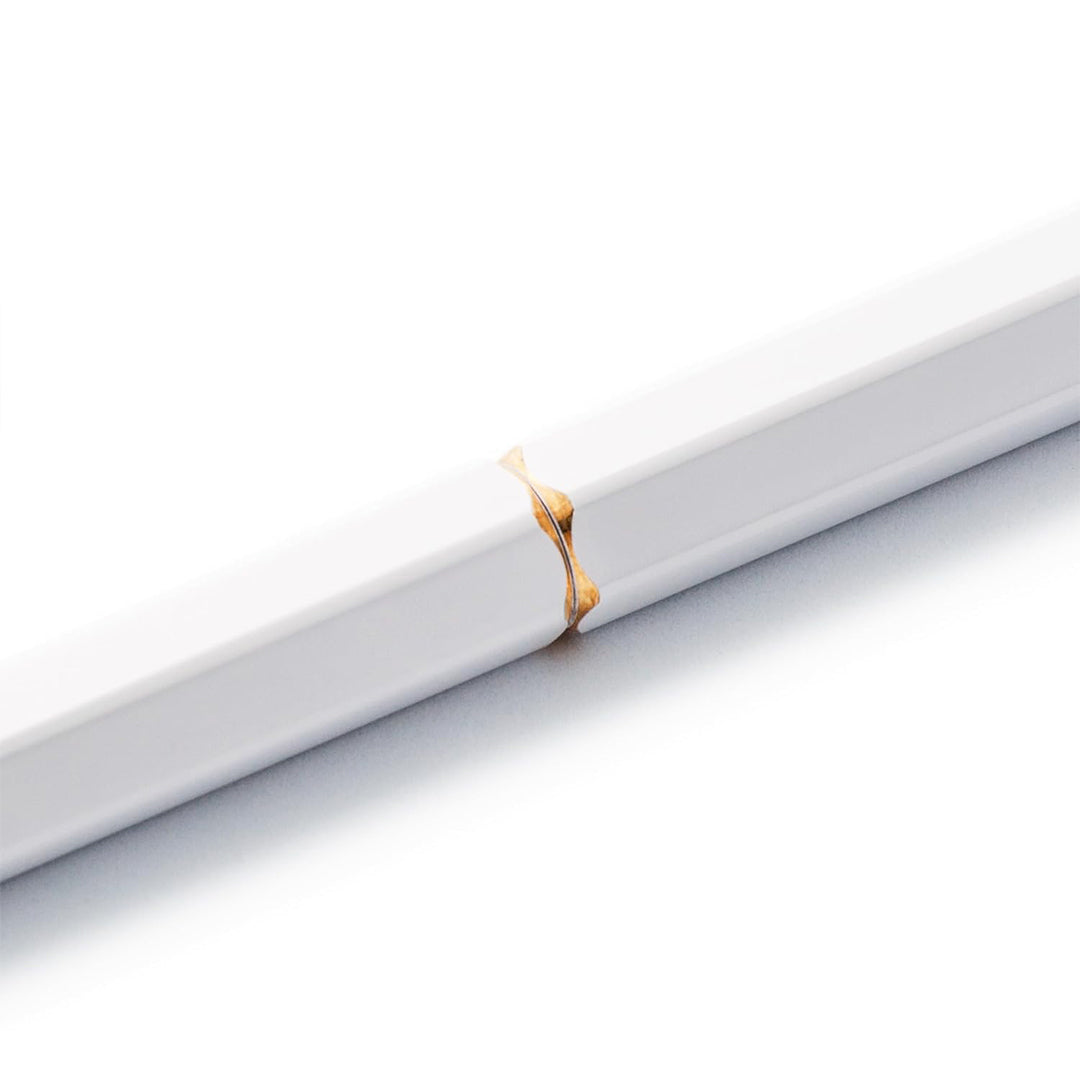Ystudio Classic Revolve Portable Ballpoint Pen Brass (White finish)