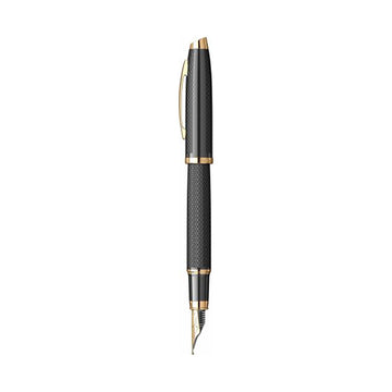 Scrikss | Oscar 390 | Fountain Ink Pen | Medium | Matt Black with Gold Trims