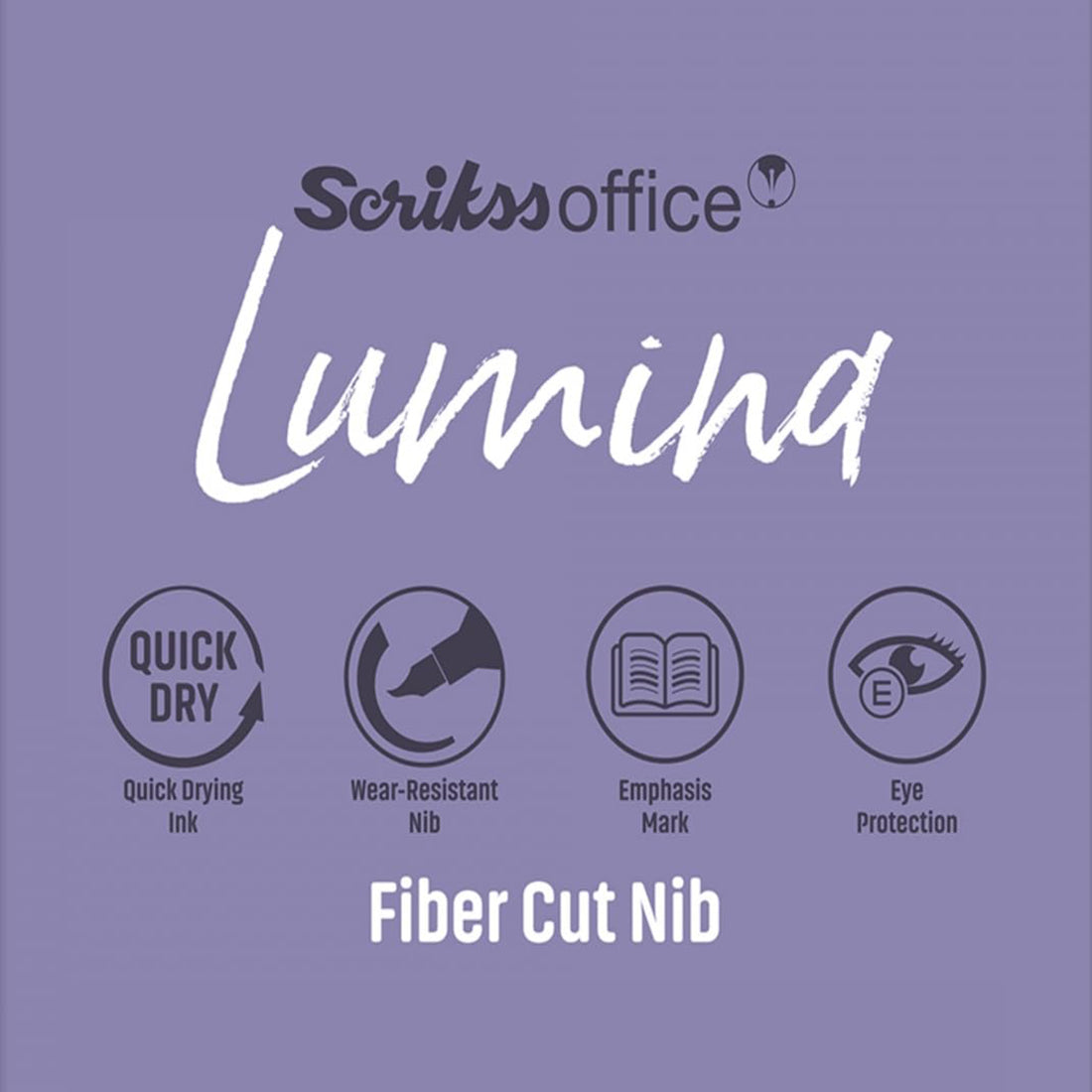 Scrikss Lumina Highlighter Pen for Highlighting Calligraphy Journaling Note Taking | Lilac Pastel Shades | Set of 4 | Chisel Tip | Quick-Drying Ink | Water-Based Ink