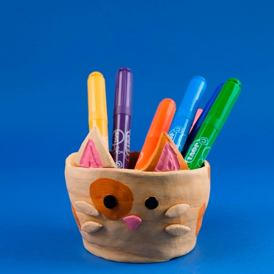 Jovi European Air-Dry Modeling Sand Ochre Clay 3 Packets - Each Pack of 250 Grams for Sculpting Pottery Art & Craft Handicraft Educational Purpose Fine Motor Skills