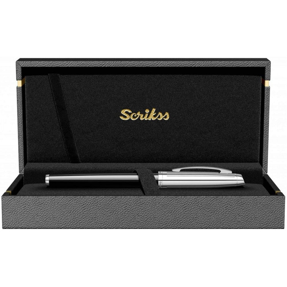 Scrikss Oscar 39 Rollerball Pen | Black Chrome CT