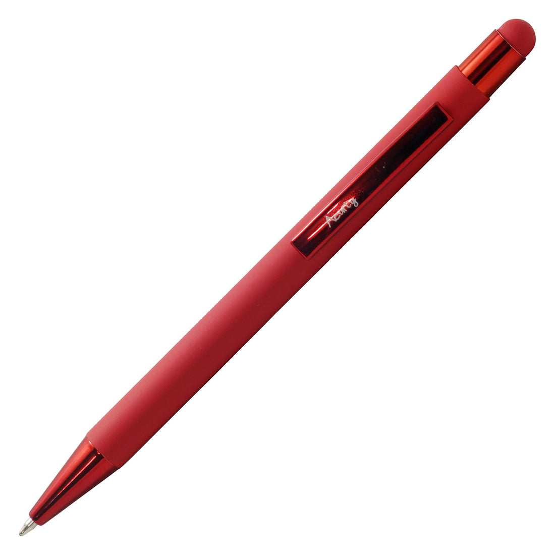 Acuity Ball Point Pen - Metal Body with Matte Red Finish & Metallic Finish Accessories - It Comes in a Pen Pouch - Ink Colour Blue - 50011