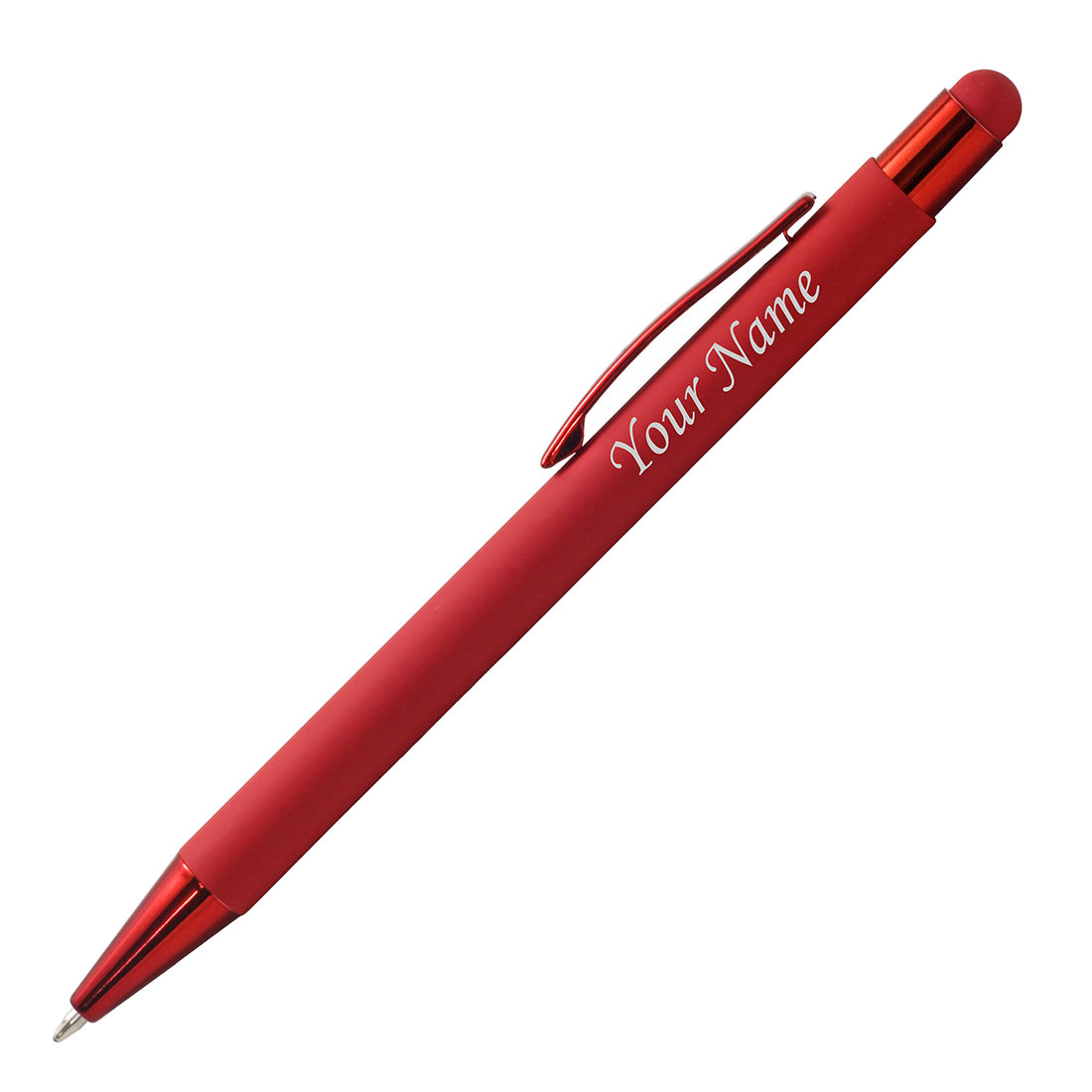 Acuity Ball Point Pen - Metal Body with Matte Red Finish & Metallic Finish Accessories - It Comes in a Pen Pouch - Ink Colour Blue - 50011
