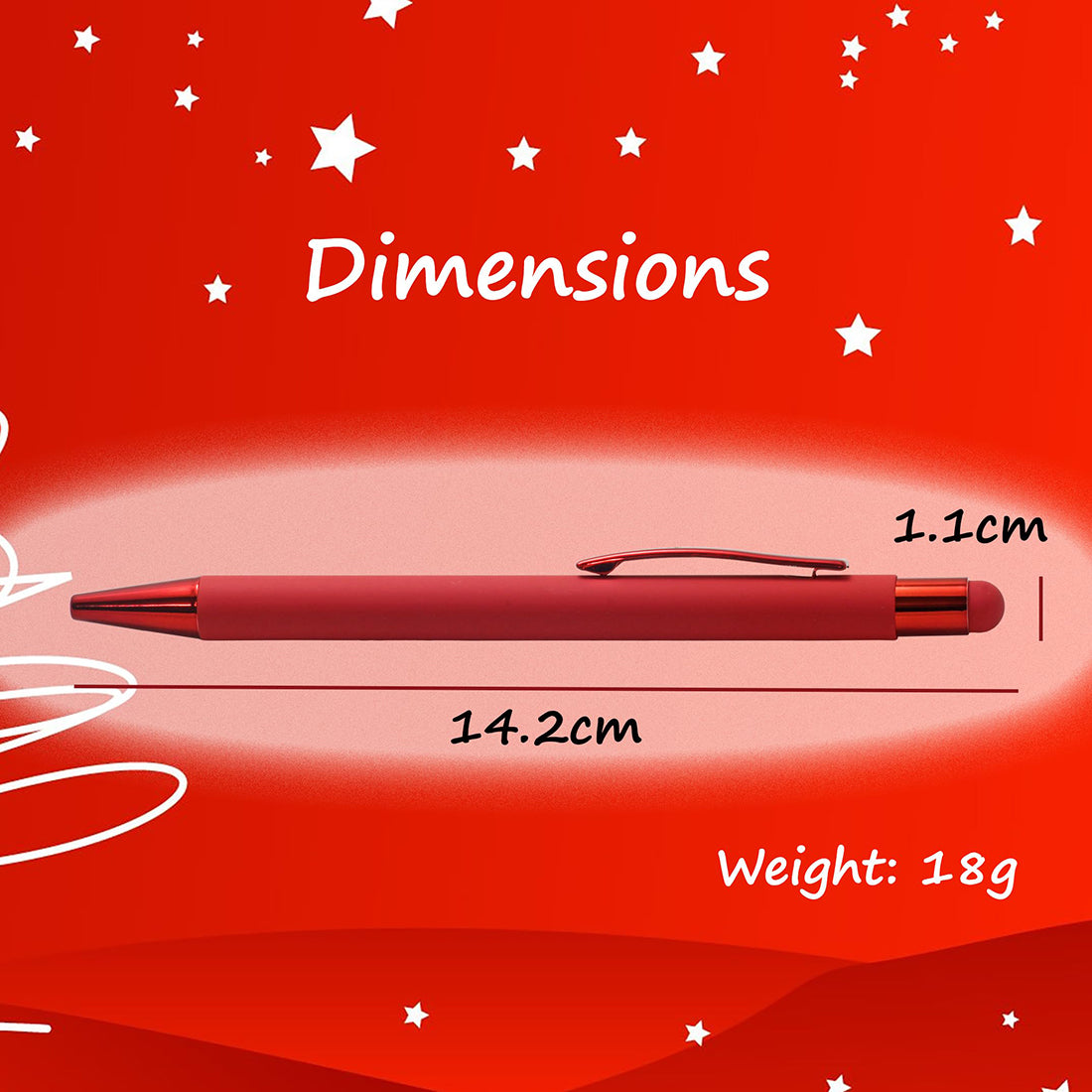 Acuity Ball Point Pen - Metal Body with Matte Red Finish & Metallic Finish Accessories - It Comes in a Pen Pouch - Ink Colour Blue - 50011