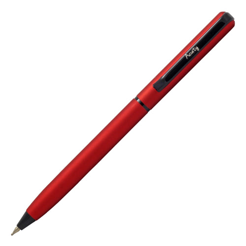 Acuity Ball Point Pen with Red Finish Metal Body & Black Clip - It Comes in a Pen Pouch - Ink Colour Blue - 50014