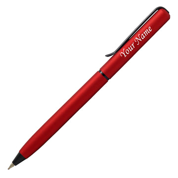 Acuity Ball Point Pen with Red Finish Metal Body & Black Clip - It Comes in a Pen Pouch - Ink Colour Blue - 50014