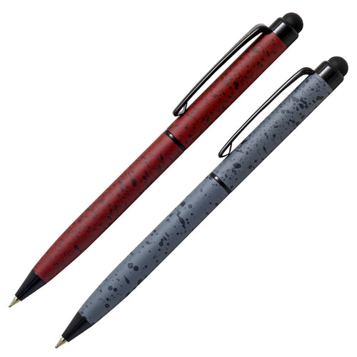Acuity Ball Point Pen - Metal Body with Matte Finish, and Glossy Black Accessories - It Comes in a Pouch - (Set of 2 Pens) - 50016