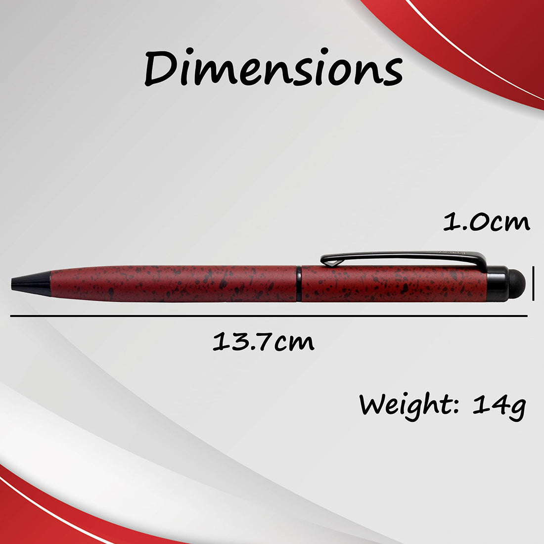 Acuity Ball Point Pen - Metal Body with Matte Finish, and Glossy Black Accessories - It Comes in a Pouch - (Set of 2 Pens) - 50016