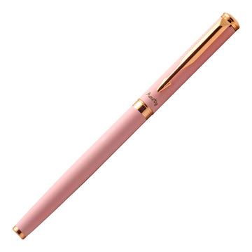 Acuity Roller Gell Pen - Metal Body with Matte Pastel Pink Finish and Glossy Rose Gold Accessories - It Comes in a Pouch - 50018 Pink