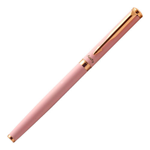 Acuity Roller Gell Pen - Metal Body with Matte Pastel Pink Finish and Glossy Rose Gold Accessories - It Comes in a Pouch - 50018 Pink