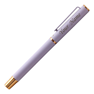 Acuity Roller Gel Pen - Matte Finish Pastel Purple Metal Body with Rose Gold Accessories - It Comes in a Pouch - 50025