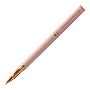 Acuity Roller Gel Pen - Matte Finish Pastel Pink Metal Body with Rose Gold Accessories - It Comes in a Pouch - 50025