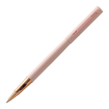 Acuity Roller Gel Pen - Matte Finish Pastel Pink Metal Body with Rose Gold Grip - It Comes in a Pouch - 50029