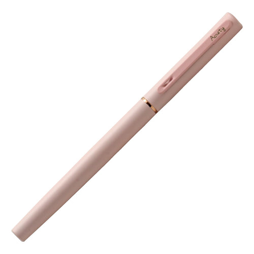 Acuity Roller Gel Pen - Matte Finish Pastel Pink Metal Body with Rose Gold Grip - It Comes in a Pouch - 50029