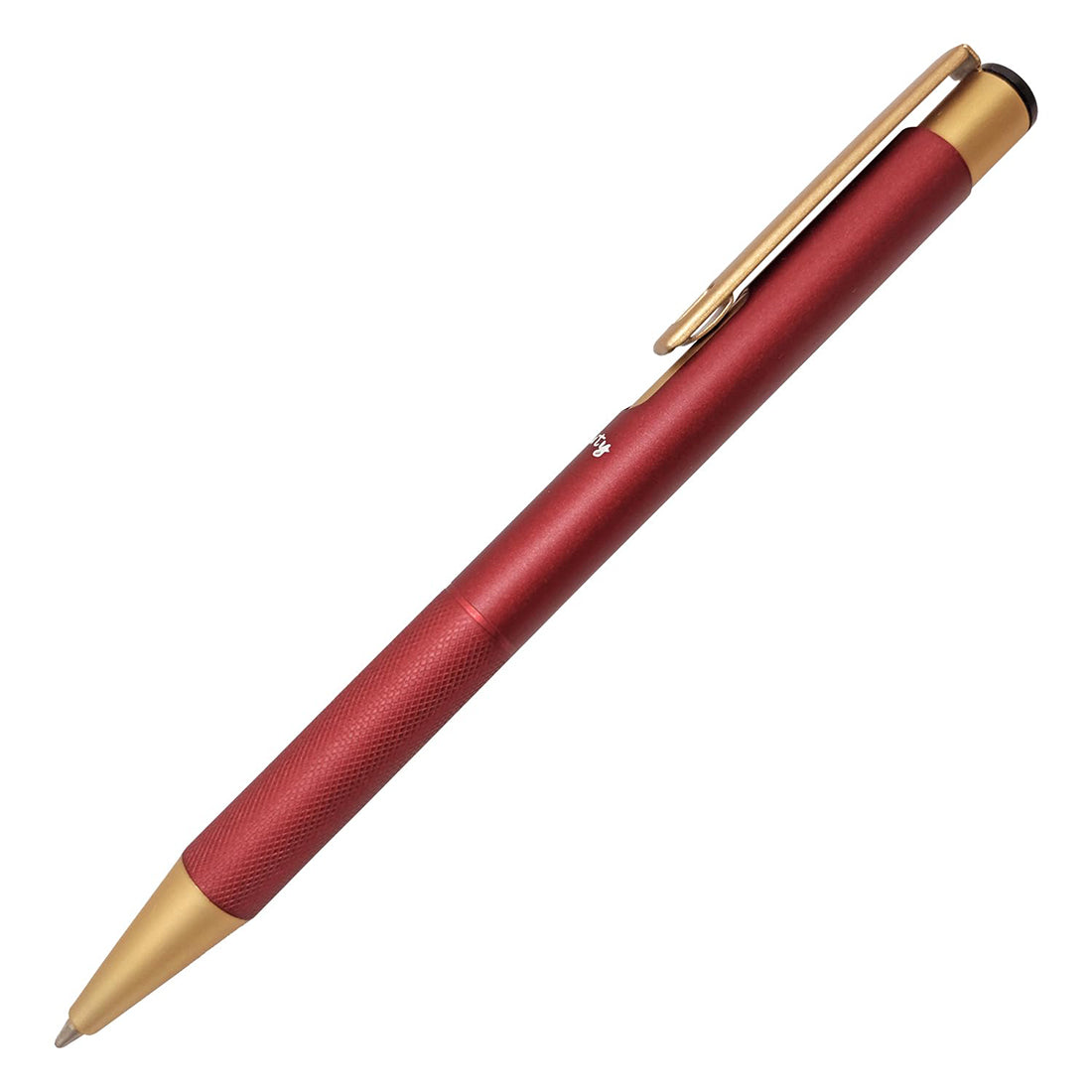 Acuity Ball Point Pen | Red Shimmer Metal Body & Golden Clip - Blue Ink - It Comes in a Pouch - 50032