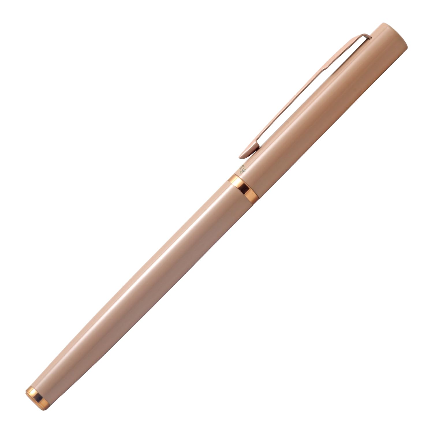 Acuity Roller Gel Pen - Metal Body with Glossy Finish and Rose Gold Accessories - It Comes in a Pouch - 50036