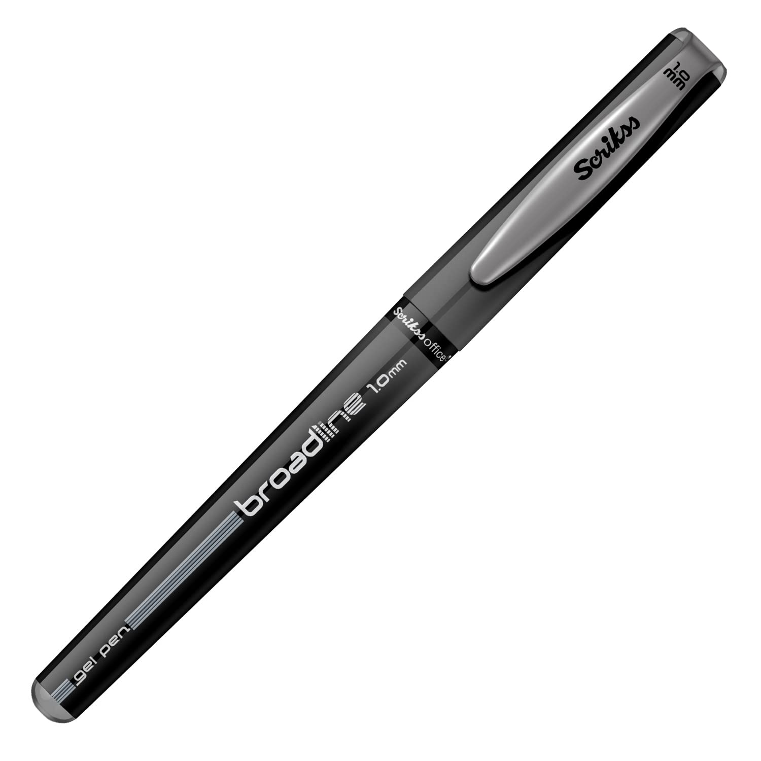Scrikss Broadline 1mm Rollerball Pen - Black (12 PCS)