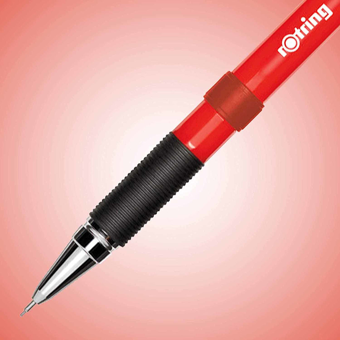 Rotring Visumax 0.5mm Mechanical Pencils, ABS Plastic Body, Lightweight, Concealed Twist Eraser at Top - Total 2 Pieces (Red & Green)