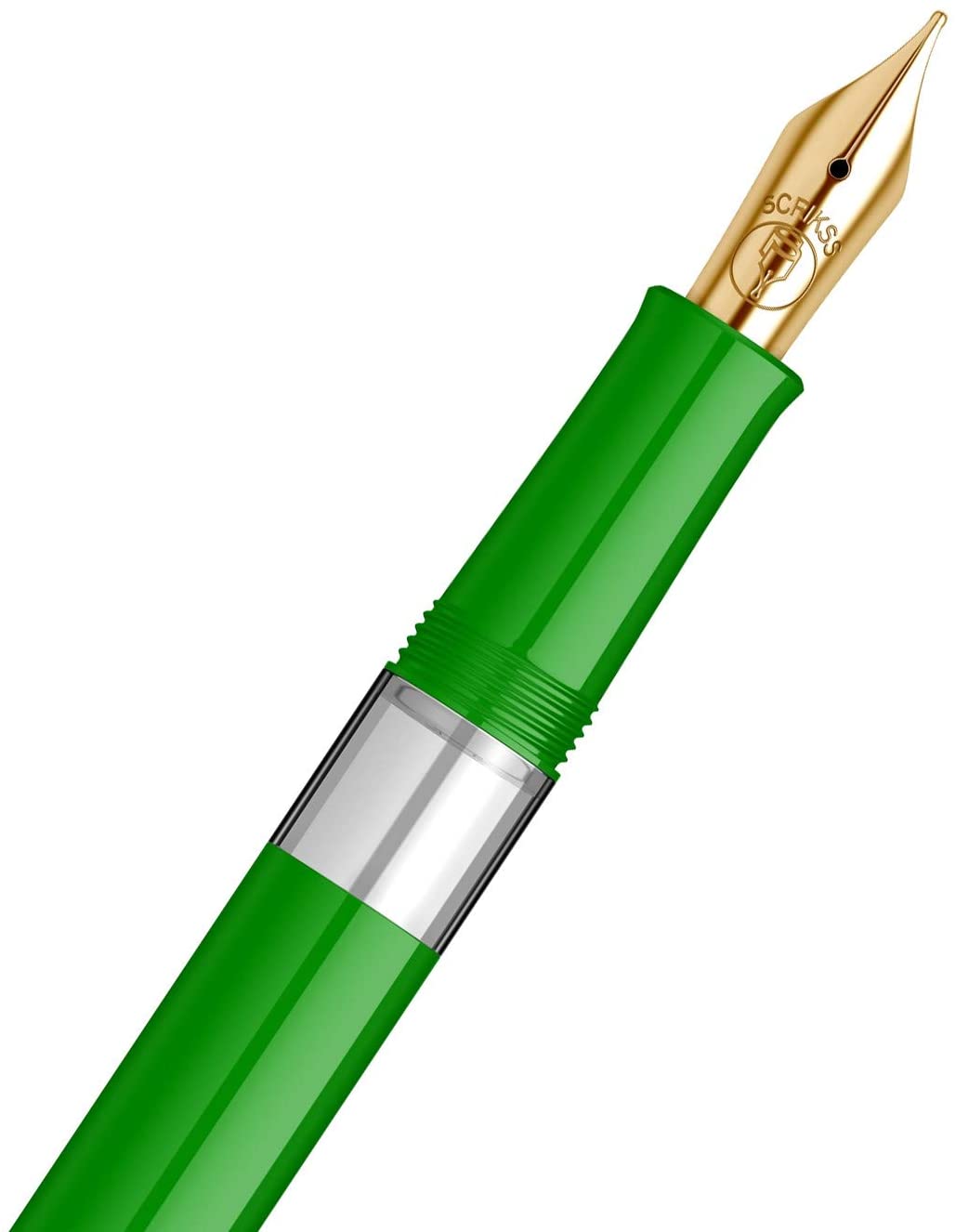 Scrikss 419 Medium Nib Fountain Pen - Green GT