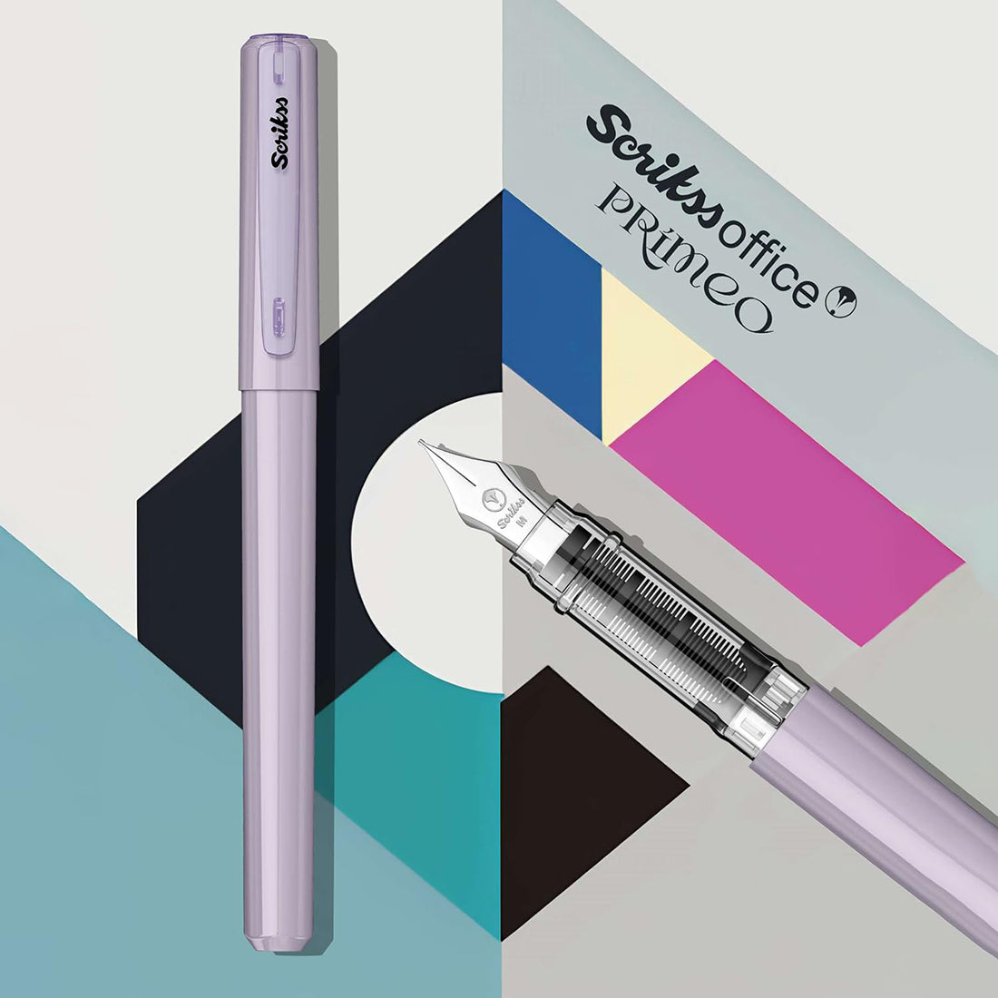 Scrikss | Primeo | Fountain Pen | Lilac | Medium Nib