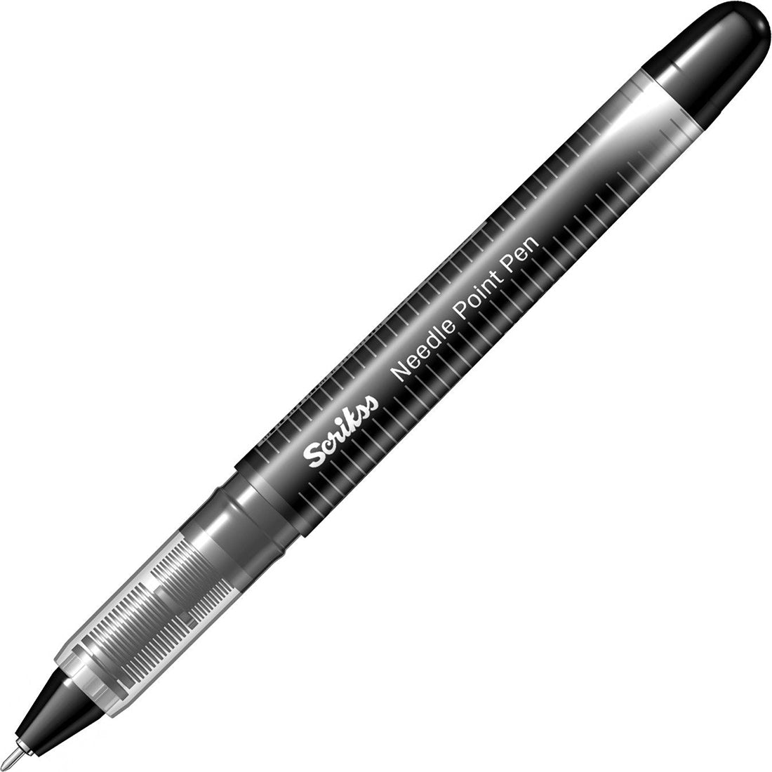 Scrikss Office 0.5 mm Needle Point Pen - Water Based Fast Drying Ink, Strength & Durable Micro Extruded Tip - 3 Pieces NP68 Set (Black, Blue,Red)