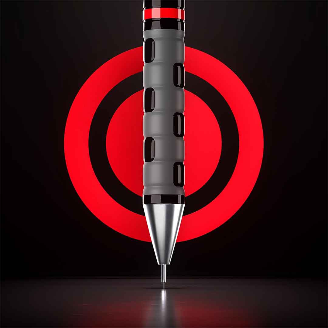 Rotring | Tikky | Mechanical Pencil, Ballpoint, Eraser & Lead Refills Set | HB Lead, 0.5 mm Pencil | Medium Point Pen | Black Barrel | Lightweight with Rubberised Grip