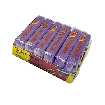 Jovi Plastilina Lilac Non-Drying Modelling Clay for Art & Craft, Pack of 6 Bars - 50gms Each for Fine Motor Skills, Moulding, Pottery Sculpting Project Work with Dough