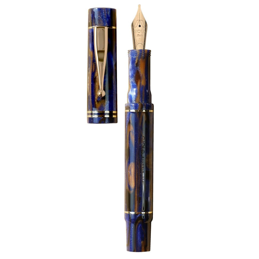 Gioia | Alleria | Fountain Pen | Crepuscola Blue-Brown | Gold Trims