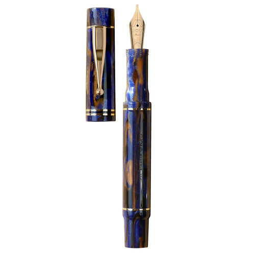 Gioia | Alleria | Fountain Pen | Crepuscola Blue-Brown | Gold Trims