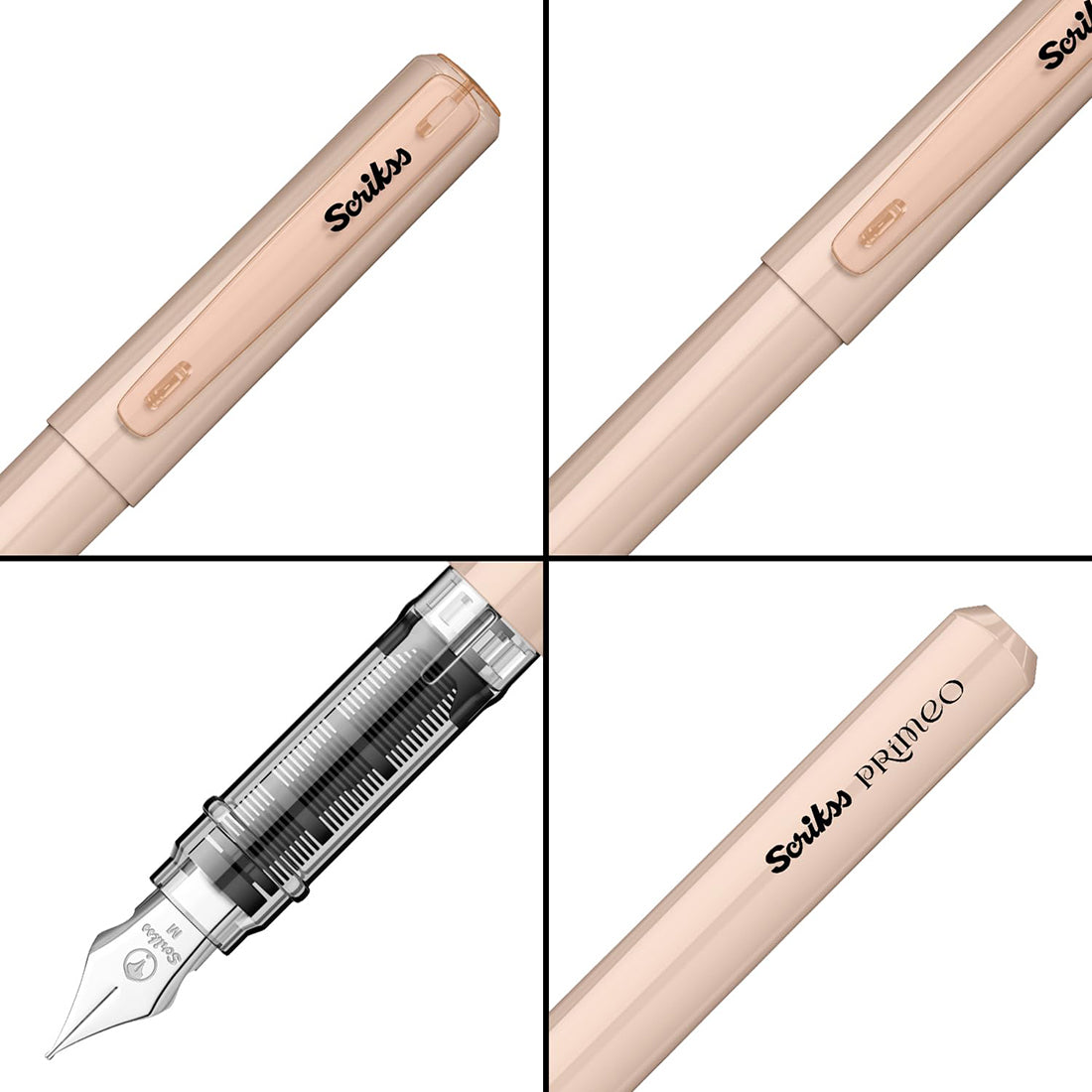 Scrikss | Primeo | Fountain Pen | Latte | Medium Nib