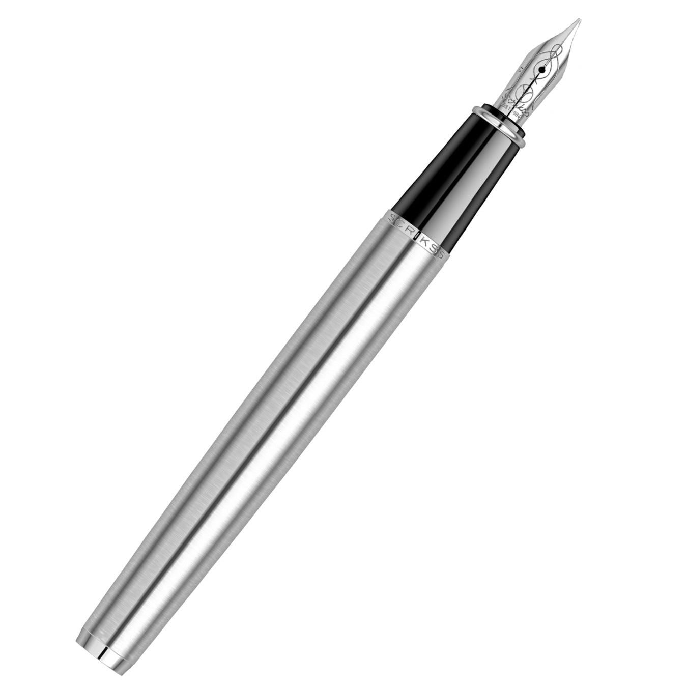 Scrikss | Metropolis 78M | Fountain Pen | Satin Chrome-CT Medium