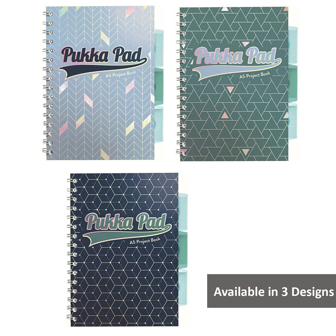 Pukka Pad A5 Size Single Line Ruled Subject Notebook - College Ruled 200 Pages 80gsm Spiral Wiro Bound Glee Series
