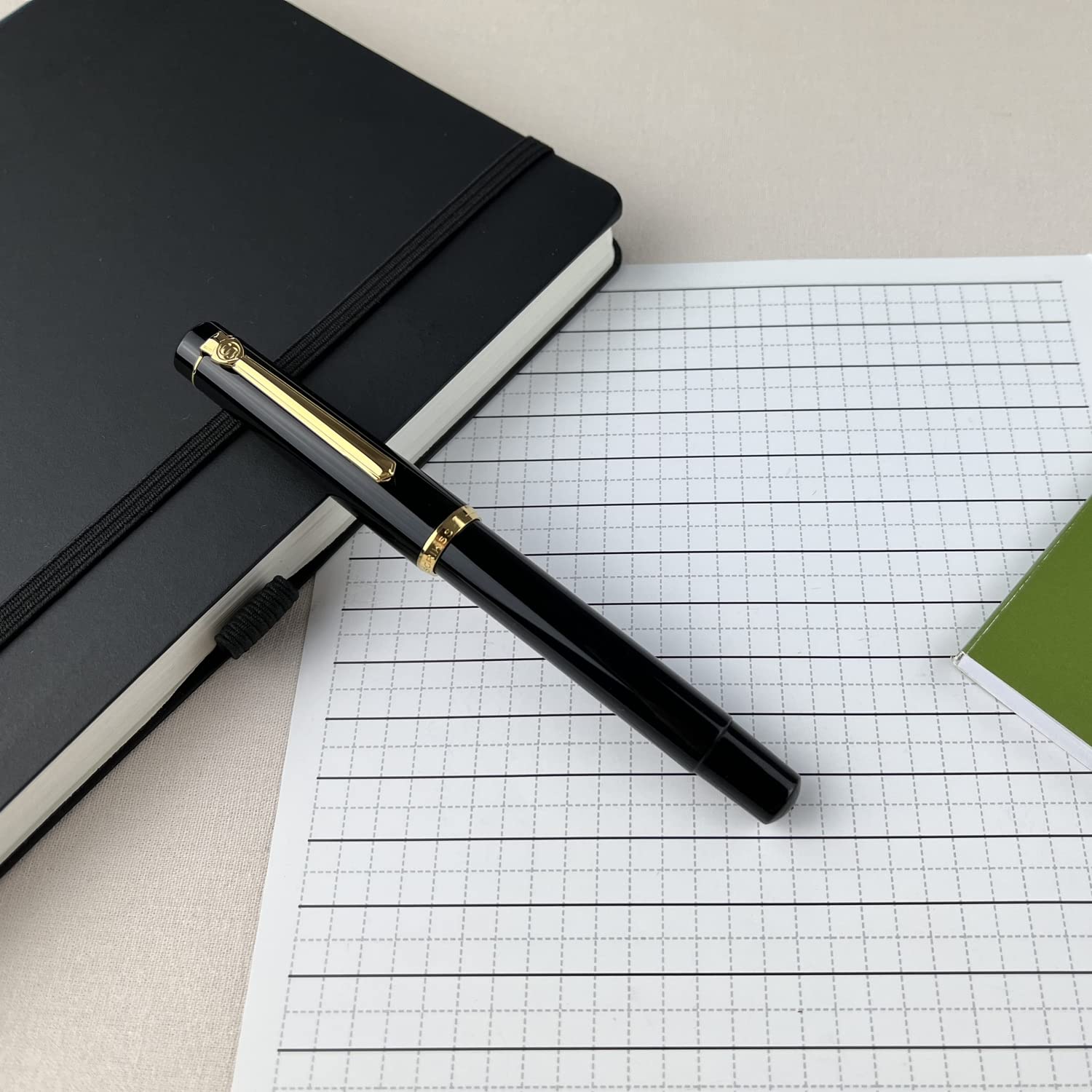 Scrikss | 419 Legendary | Classic | Fountain Pen | Acrylic Black Barrel - penpencilink