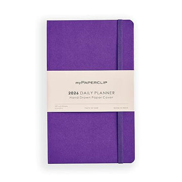 myPAPERCLIP 2026 Daily Planner M1 | Medium Size | AmethystSoft Cover | 384 Pages, 80 GSM | Amethyst