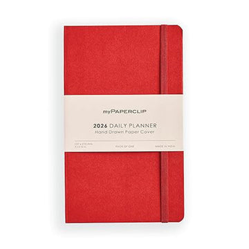 myPAPERCLIP 2026 Daily Planner M1| Medium Size | Ruby |Soft Cover | 384 Pages, 80 GSM | Ruby