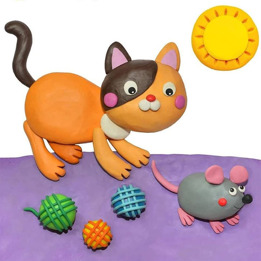 Jovi Plastilina Dark Green Non-Drying Modelling Clay for Art & Craft, Pack of 6 Bars - 50gms Each for Fine Motor Skills, Moulding, Pottery Sculpting Project Work with Dough