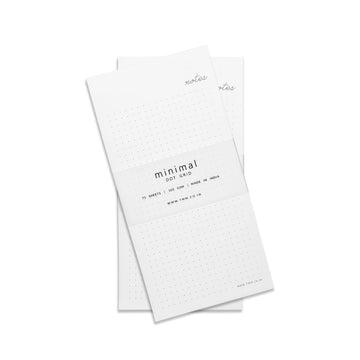 7mm Between the Lines | 75 Leaves | Minimal Dot Grid Notepad | Pack of 2