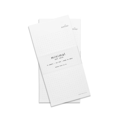 7mm Between the Lines | 75 Leaves | Minimal Dot Grid Notepad | Pack of 2