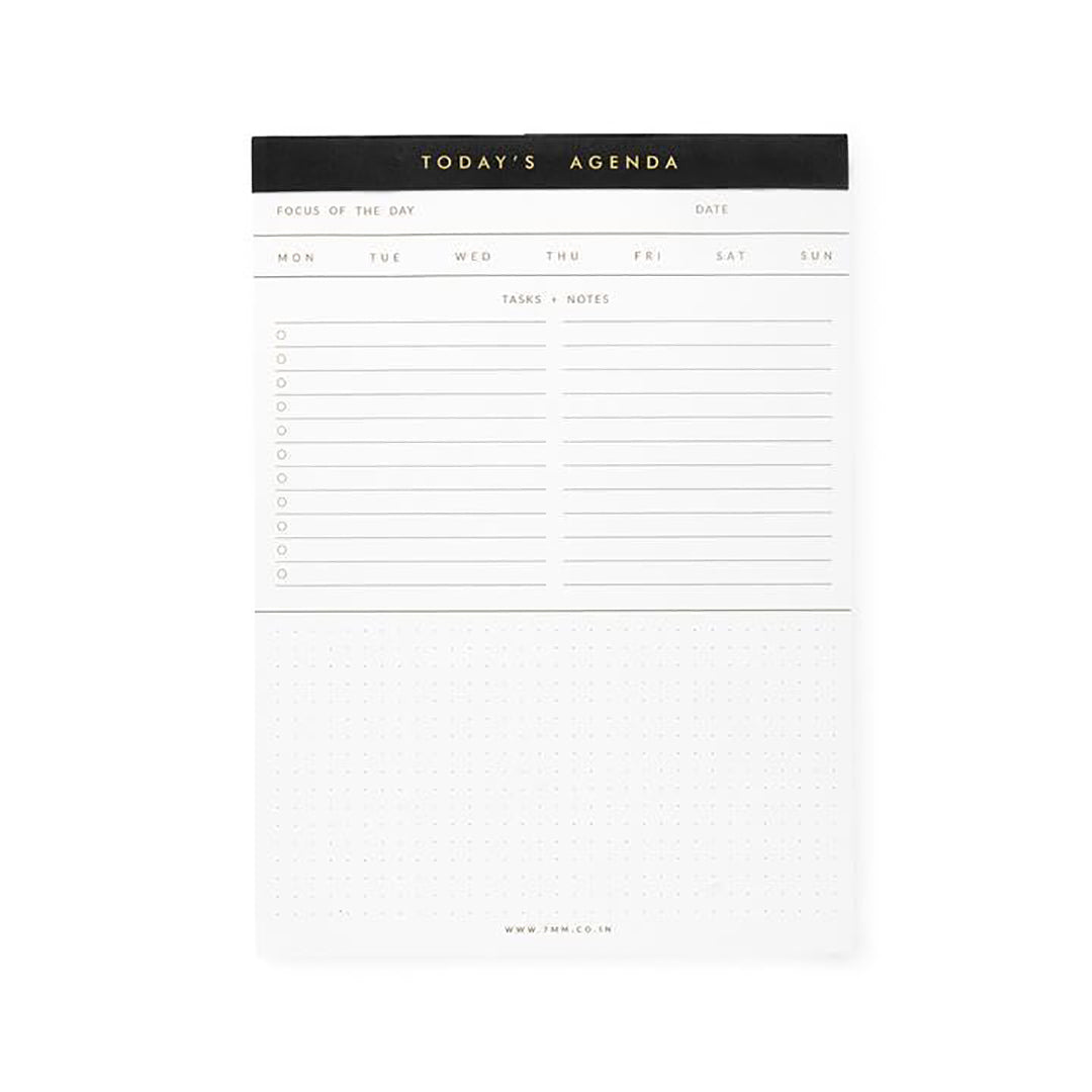 7mm Between the Lines | Today's Agenda | Notepad